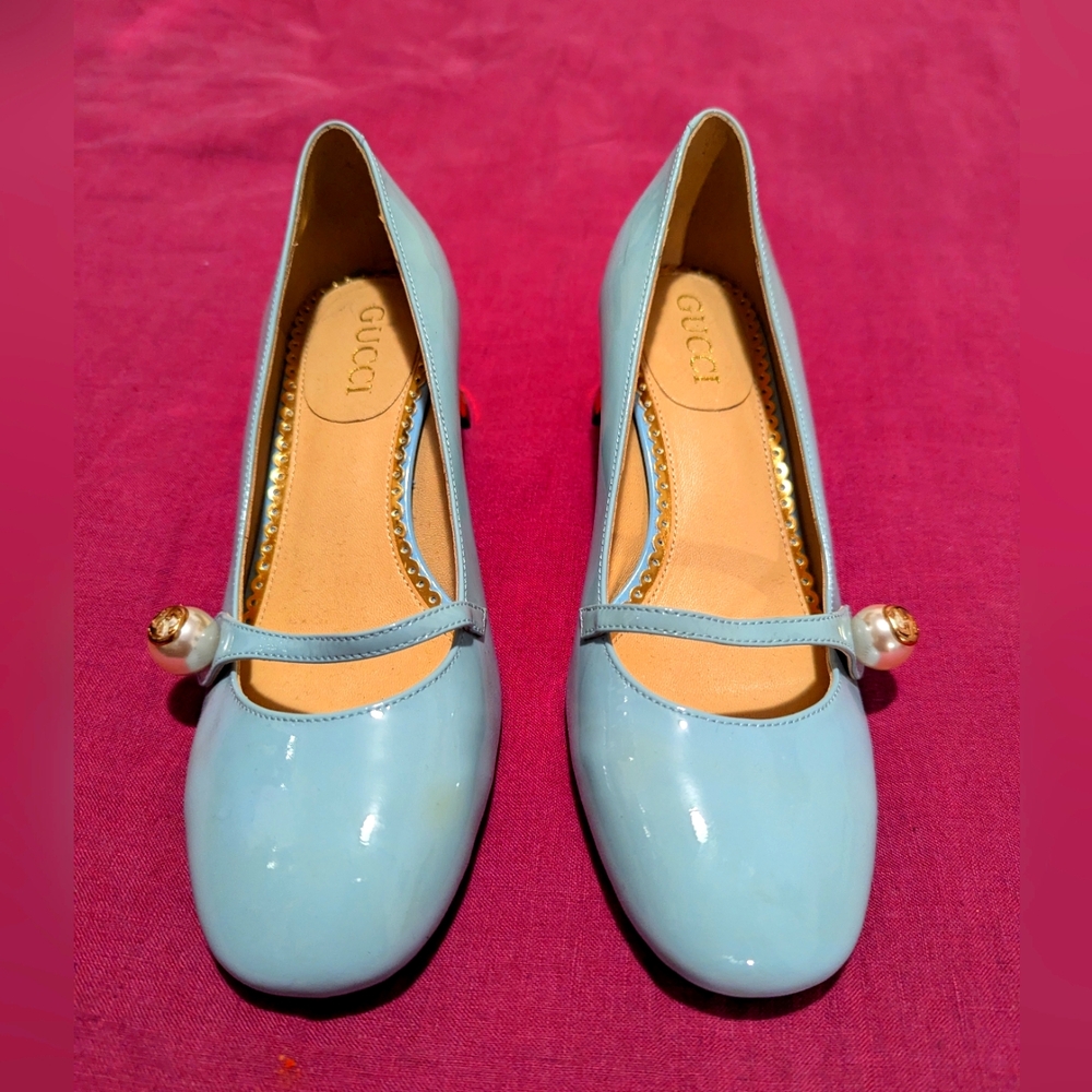 Gucci Kitten Heel Mary Janes